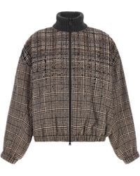 Brunello Cucinelli - Sequin Check Bomber Jacket - Lyst