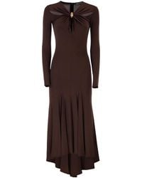 Elisabetta Franchi - Crêpe Jersey Dress With Jewel Detail - Lyst