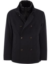 Montecore - Double-Breasted Technical Fabric Jacket With Detachable Inner Bib - Lyst
