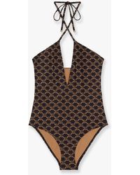 Celine - One-Piece Swimsuit With Triomphe Motif - Lyst