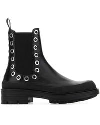 McQueen - Leather Boxcar Ankle Boots - Lyst