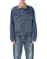 JW Anderson - Corduroy Collar Denim Jacket - Lyst