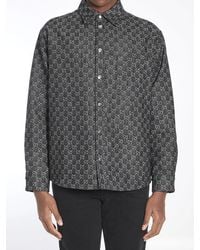 Gucci - Reversible Wool And Gg Denim Shirt - Lyst