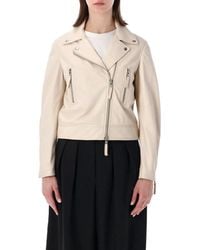S.W.O.R.D - Classic Biker Leather Jacket - Lyst