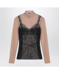 Balenciaga - And Light Trompe L'Oeil Lingerie Top - Lyst