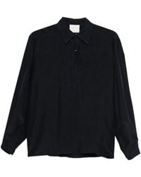 forte_forte - Heavy Habotai Silk Polo Shirt - Lyst