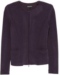 Emporio Armani - Zipped Blazer Jacket - Lyst