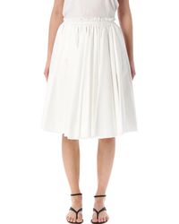 Ami Paris - Cotton Midi Corolla Skirt - Lyst