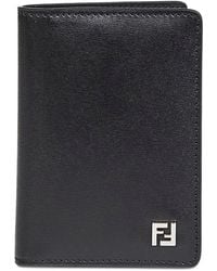 Fendi - Ff Squared Leather Card Holder - Lyst