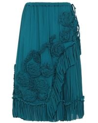 Dries Van Noten - Sammy Bis Viscose Midi Skirt - Lyst