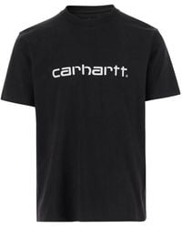 Carhartt - Short Sleeves "Script" Organic Cotton T-Shirt - Lyst