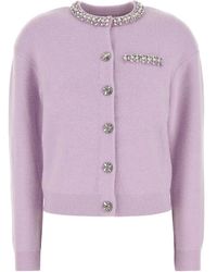 Self-Portrait - Lilac Wool Blend Sweaters - Lyst
