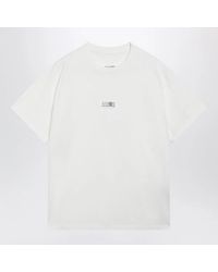 MM6 by Maison Margiela - Cotton Jersey T-Shirt With Logo Patch - Lyst