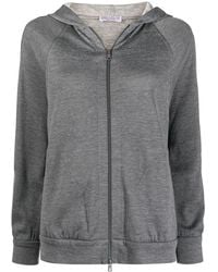Brunello Cucinelli - Zip Hoodie Sweatshirt - Lyst