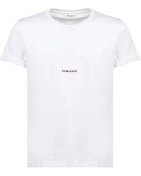 Saint Laurent - Logo Print T-Shirt - Lyst