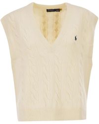Polo Ralph Lauren - Wool And Cashmere Cable-Knit Vest - Lyst