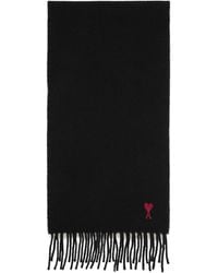 Ami Paris - Wool Ami De Coeur Scarf - Lyst
