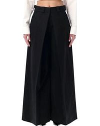 Balenciaga - High-Waisted Wide-Leg Pants - Lyst