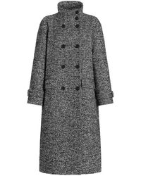 Dolce & Gabbana - Double-Breasted Flecked Wool-Blend Jacket With Leopard Print Lining - Lyst