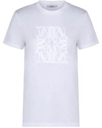 Max Mara - Cotton T-Shirt With Embroidery - Lyst