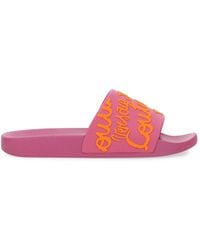Versace Jeans Couture - Medusa Smiley Slide Sandals - Lyst