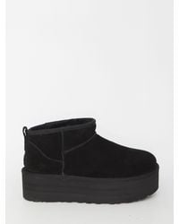 UGG - Classic Ultra Mini Platform Suede Classic Boots - Lyst