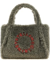 Stella McCartney - Shearling Logo Shopping Bag - Lyst