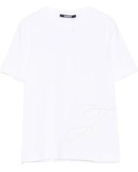 Jacquemus - Embroidered Logo Short Sleeve T Shirt - Lyst