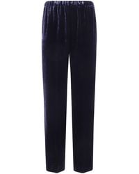 Antonelli - "Tazio" Velvet Silk Trousers - Lyst