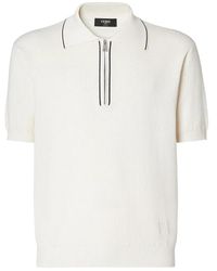 Fendi - Zip-Front Polo Shirt - Lyst