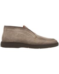Santoni - Suede Leather Desert Boot - Lyst