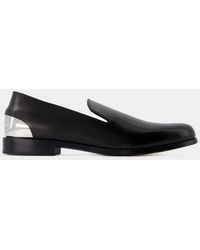 McQueen - Metal Heel Loafers - Lyst