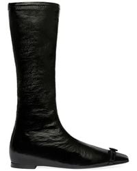 Courreges - Flat Buckle Vinyl Boots - Lyst