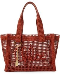 Chloé - Raffia East-West Summer Banana Shopping Bag - Lyst
