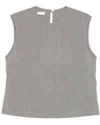 Incotex - Edith Gingham-Pattern Sleeveless Top - Lyst