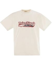 Autry X Maison Kitsune - T-Shirt With Logo - Lyst