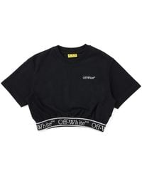 Off-White c/o Virgil Abloh - Crop T-Shirt With Logo - Lyst
