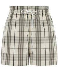 Burberry - Embroidered Poplin Shorts - Lyst