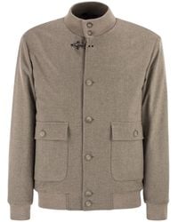 Fay - Virgin Wool Bomber Jacket - Lyst