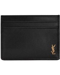 Saint Laurent - Tiny Cassandre Credit Card Case - Lyst