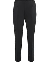 Peserico - High-rise Cotton Trousers - Lyst