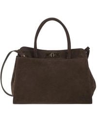Fabiana Filippi - Genuine Suede Leather Tote Bag - Lyst