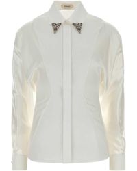 Versace - Poplin And Silk Shirt - Lyst