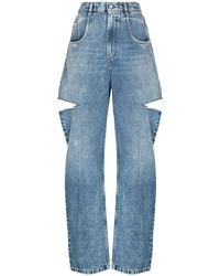 Maison Margiela - Cut-Out Jeans - Lyst