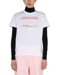 Raf Simons - Logo Print T-Shirt - Lyst