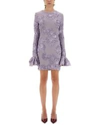 ROTATE BIRGER CHRISTENSEN - 3D Mesh Mini Dress - Lyst