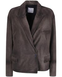 Ibrigu - Embroidered And Printed Suede Jacket - Lyst
