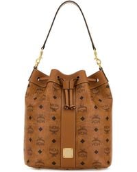 MCM - Printed Canvas Dessau Bucket Bag - Lyst