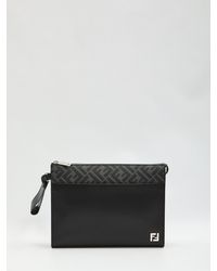 Fendi - Squared Ff Cllutch - Lyst