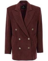 Etro - Double-Breasted Blazer - Lyst